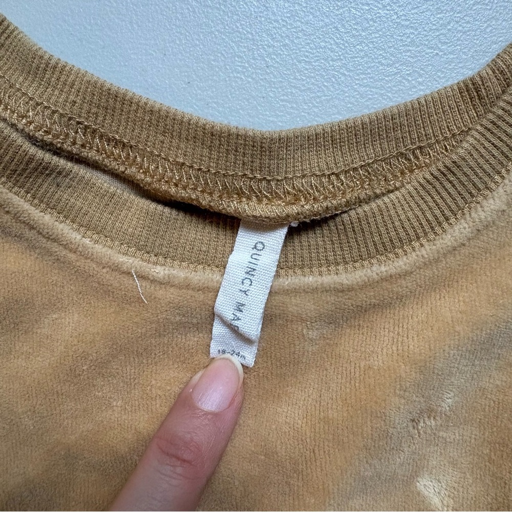 Quincy Mae Organic Velour Baby Sweatshirt - Picture 2 of 3